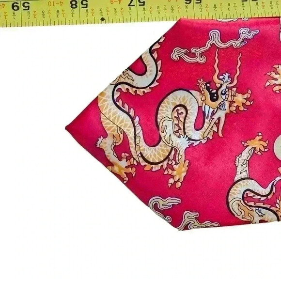 Family Tree red dragon tie Introducing the Family Tree Red Satin Dragon Tie - Picture 5 of 5